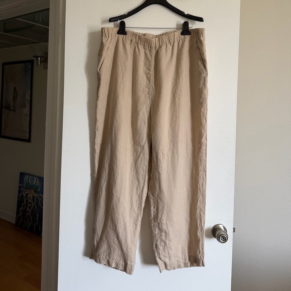 Quince Other - Quince Driftwood Ivory 100% European Linen Pants size XL EUC